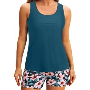 Top and Shorts 2 piece Set Tankini bathing suits